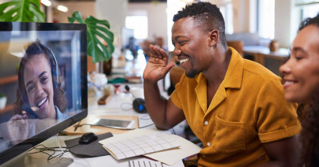 coworkers in hybrid environment